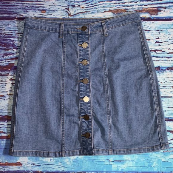 Compania Fantastica Dresses & Skirts - Compania Fantastica Button Down Denim Skirt